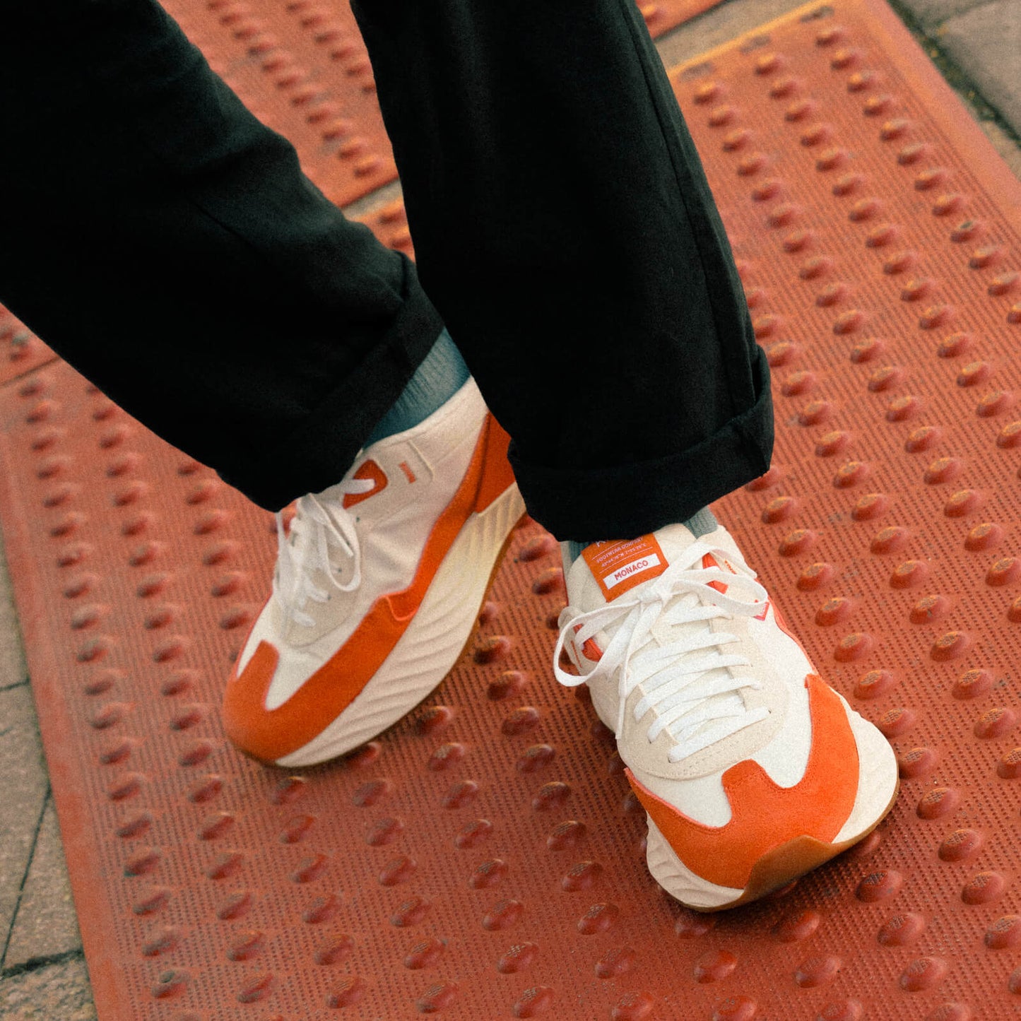 Men's Monaco - White/Tigerlily